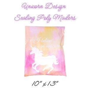 Pink Unicorn Design Sealing Poly Mailers ~ Qty 20 ~ Size 10x13